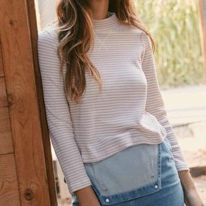 Christy Dawn Pink Tripe Thermal Libby Top Shirt